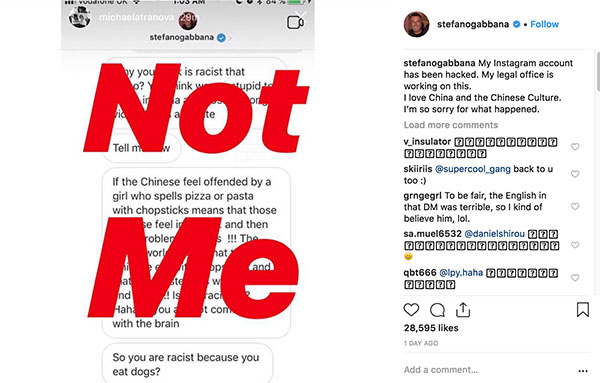 Why was a major fashion show of Dolce & Gabbana was cancelled in China?