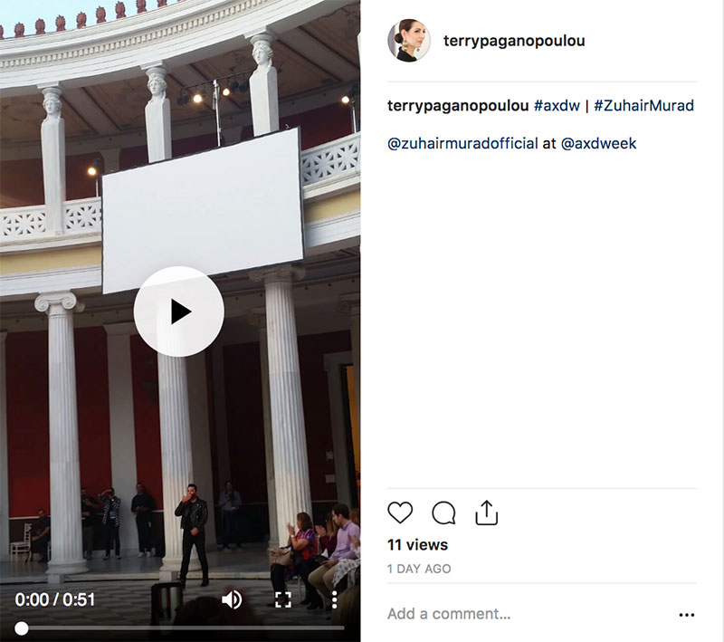 ZUHAIR MURAD AthensXclusive designers week - instagram video Terry Paganopoulou