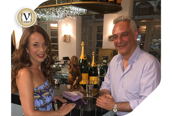 Η Χριστίνα Αλεξανιάν στο εστιατόριο 