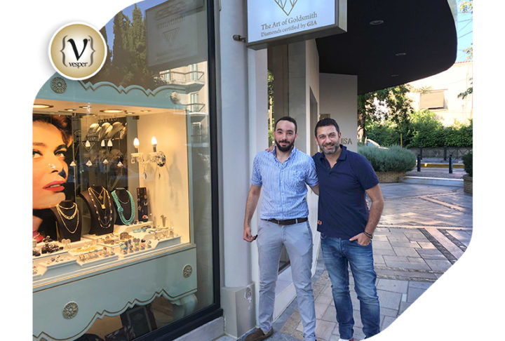 Ο Μιχάλης Μαρίνος στο κοσμηματοπωλείο Iordanis στην Κηφισιά