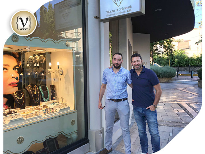 Ο Μιχάλης Μαρίνος στο κοσμηματοπωλείο Iordanis στην Κηφισιά