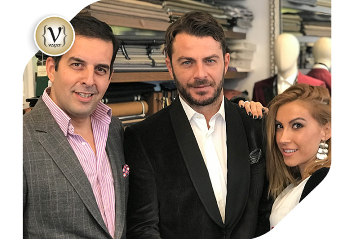 Ο Ντάνος στο atelier του σχεδιαστή Τάκη Γιαννέτου