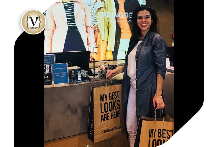 Η Ναταλία Δραγούμη στο κατάστημα Springfield