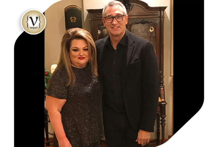 Η κυρία της MAT Fashion Μαριάνθη Μονέδα με τον Γιώργο Ντάβλα