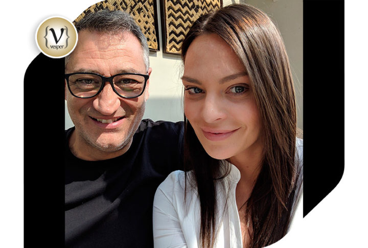 Ο Γιώργος Ντάβλας με την Υβόννη Μπόσνιακ στο 57 Fifty Seven της Γλυφάδας