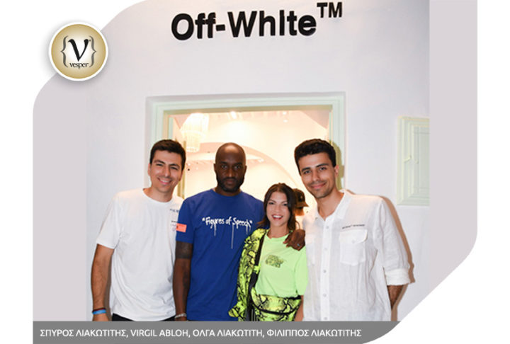 Ο Virgil Abloh στην Off-White Boutique στη Μύκονο