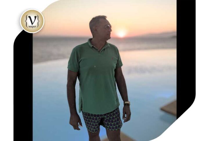 Ο Γιώργος Ντάβλας στο εστιατόριο ZUMA στο CAVO TAGOO MYKONOS